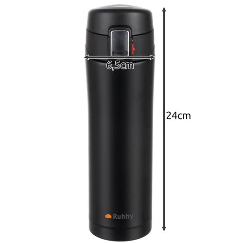 1 Thermobecher, auslaufsicher, hervorragende Wärmedämmung, Schwarz
