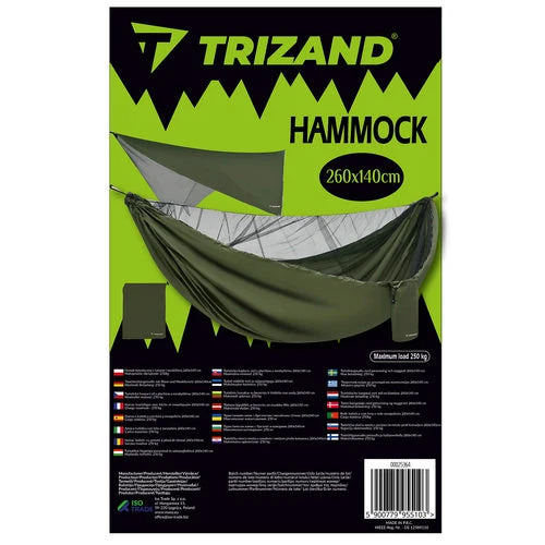 2er Hängematten-Set mit Moskitonetz und UV-Schutz, khaki