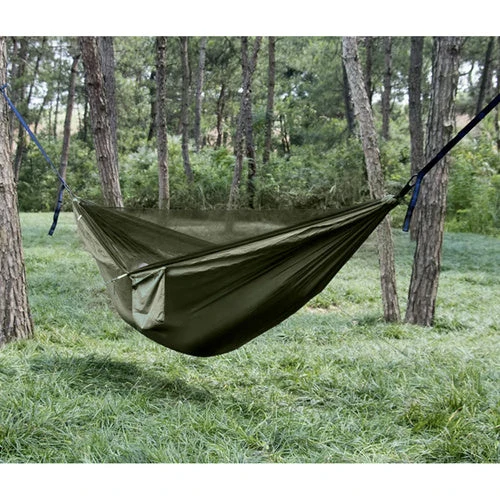 2er Hängematten-Set mit Moskitonetz und UV-Schutz, khaki