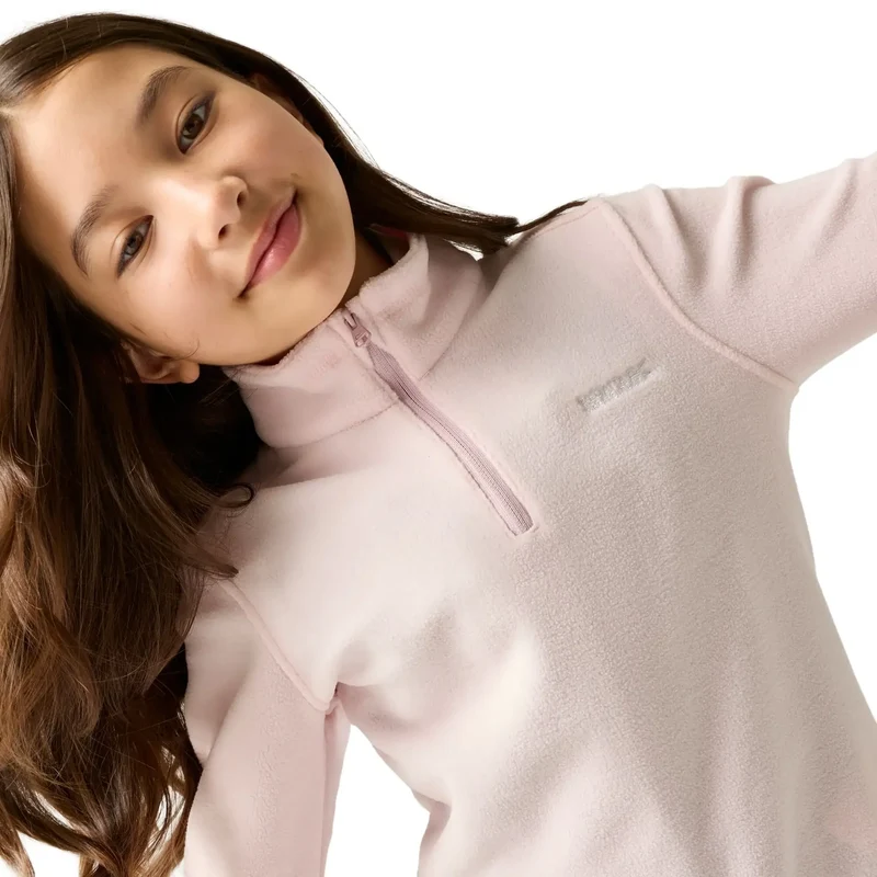 Regatta Kids' Hot Shot II Half Zip Fleece - Pink Haze