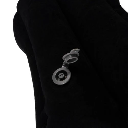 1 Aufblasbares Reisekissen mit ergonomischer Form, Schwarz