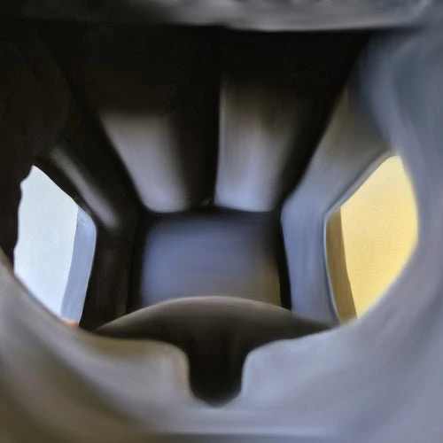 1 Aufblasbares Reisekissen mit ergonomischer Form, Schwarz