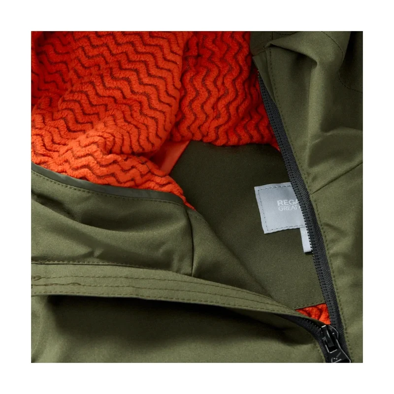 Regatta Kids' Hillain Warm Lined Jacket - Dark Khaki / Rooibos Tea