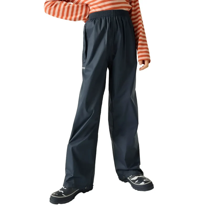 Regatta Kids' Pack-It Waterproof Overtrousers - Midnight