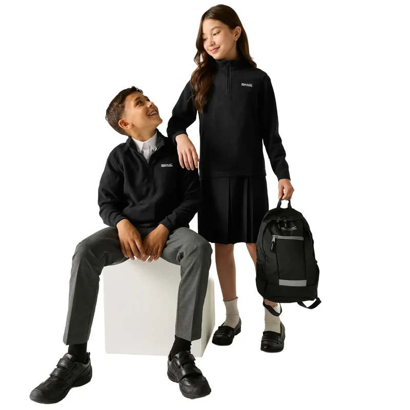 Regatta Kids' Hot Shot II Half Zip Fleece - Black