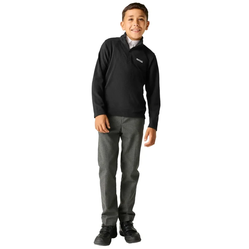 Regatta Kids' Hot Shot II Half Zip Fleece - Black
