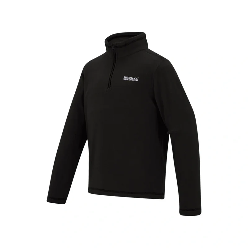 Regatta Kids' Hot Shot II Half Zip Fleece - Black