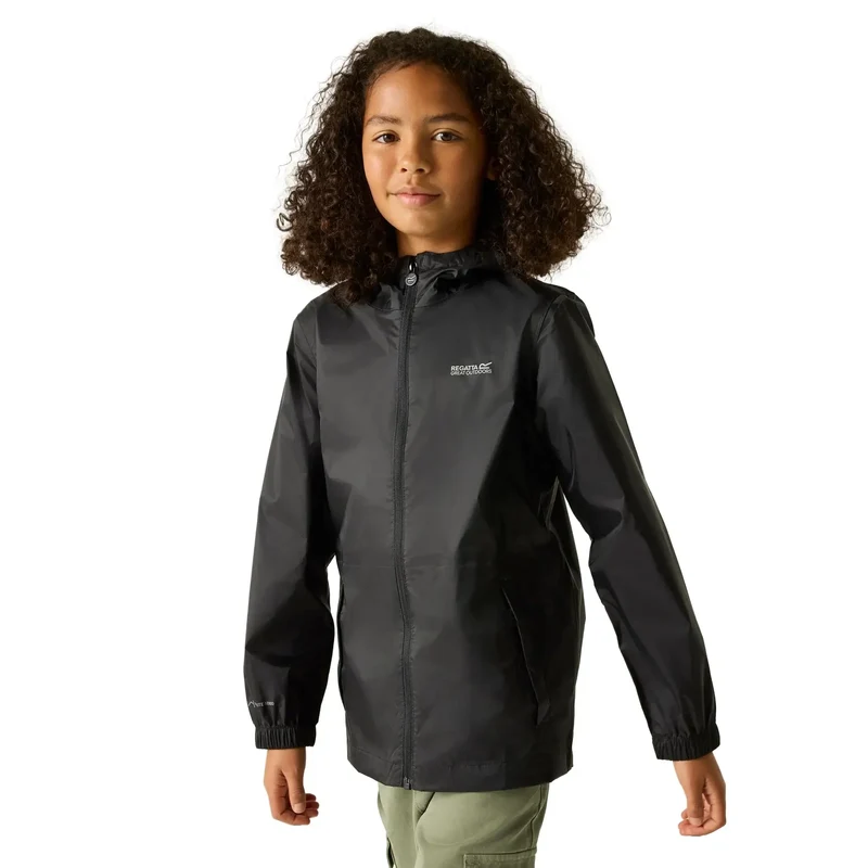 Regatta Kids' Pack It III Waterproof Jacket - Black