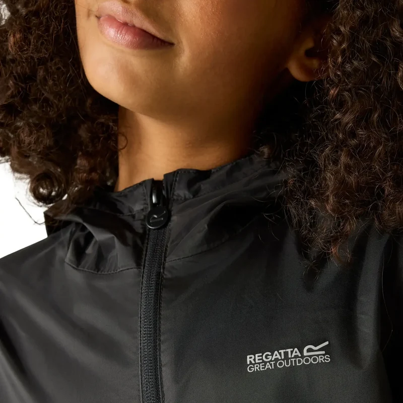 Regatta Kids' Pack It III Waterproof Jacket - Black
