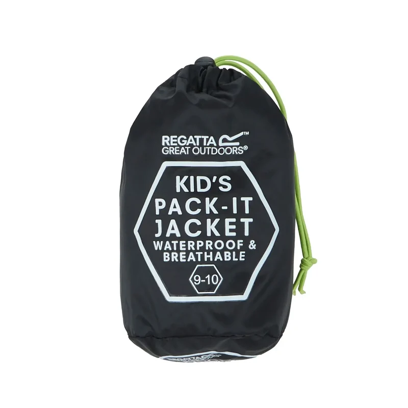 Regatta Kids' Pack It III Waterproof Jacket - Black
