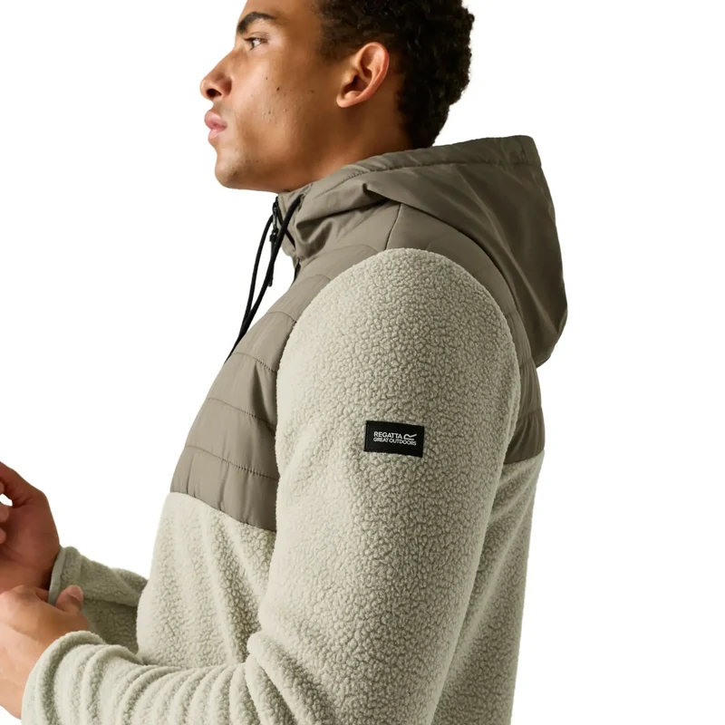 Regatta Men's Frankie Borg Hybrid Full Zip Fleece - Abbeystone/Smokey Olive