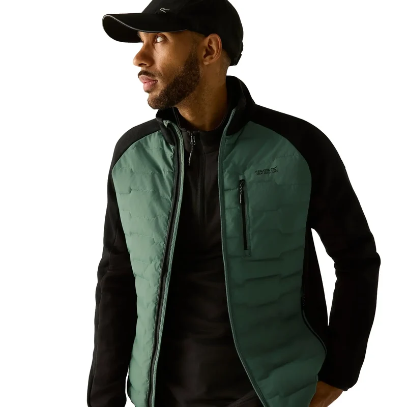 Regatta Men's Cyrus Hybrid Jacket - Dark Forest Green/Black