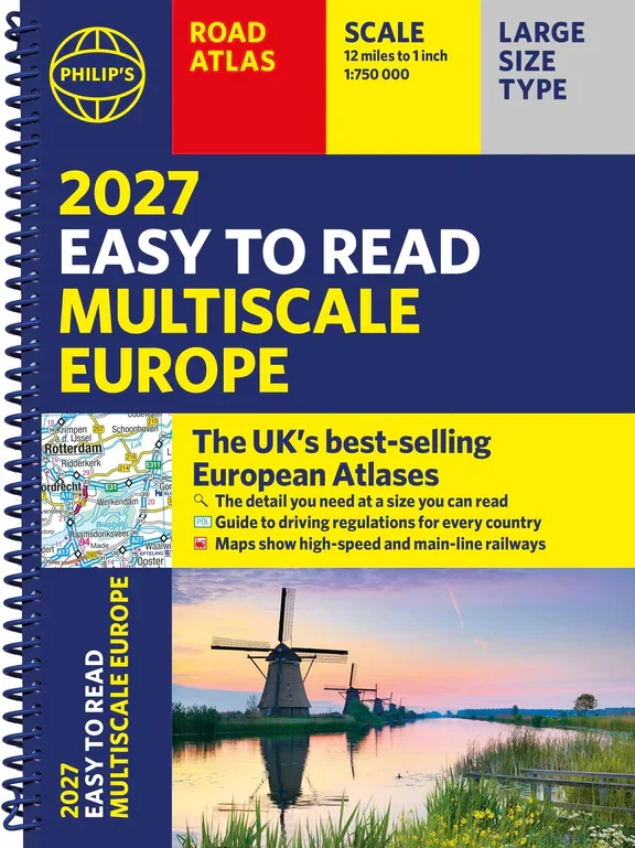 Philips 2027 Multiscale Europe Road Atlas