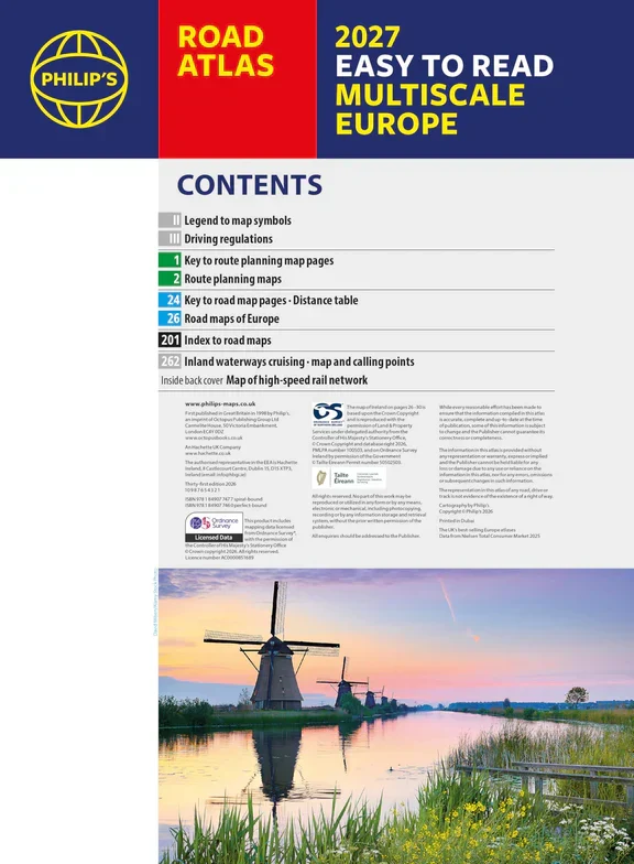Philips 2027 Multiscale Europe Road Atlas