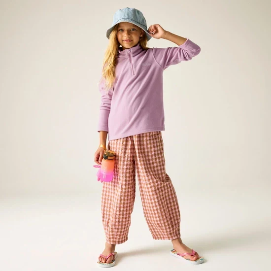 Regatta Kids' Hot Shot II Half Zip Fleece - Powder Lilac