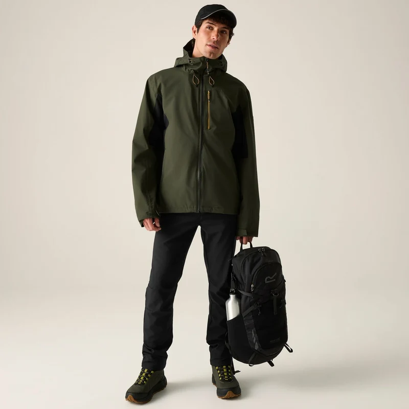 Regatta Men's Birchdale II Waterproof Jacket - Khaki Green Black