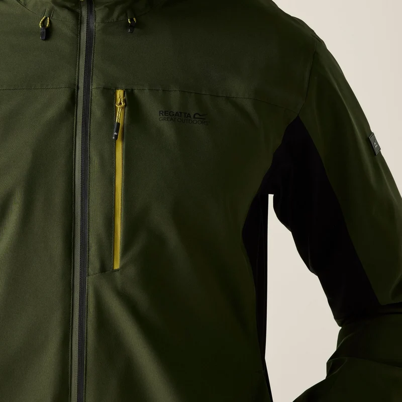 Regatta Men's Birchdale II Waterproof Jacket - Khaki Green Black