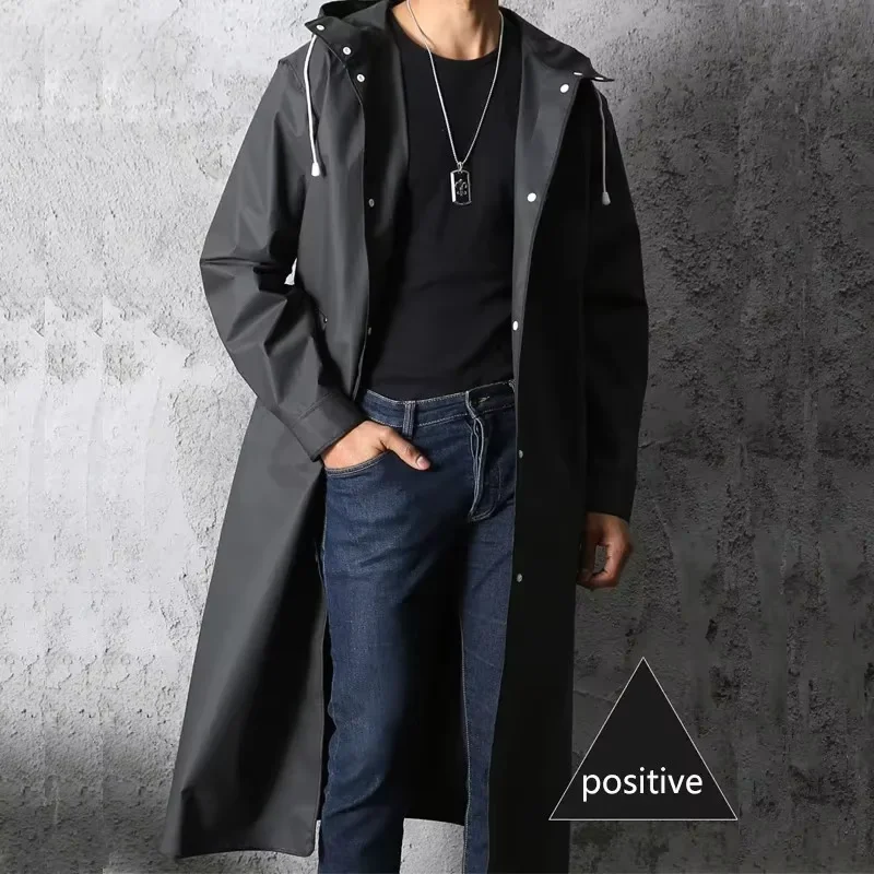 Unisex Wasserdichter Regenmantel Schwarz – Perfekter Windschutz