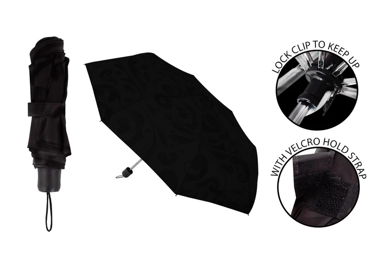 Mini Folding Umbrella - Black