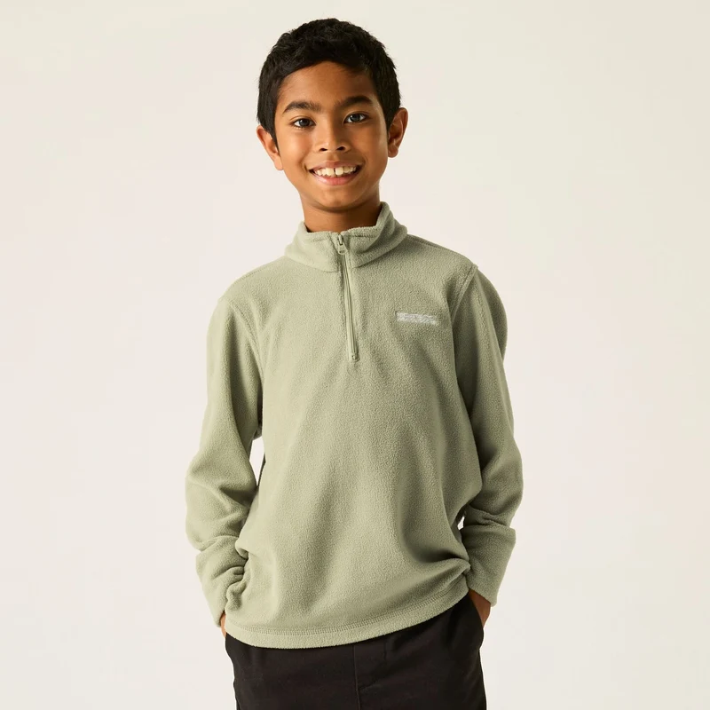 Regatta Kids' Hot Shot II Half Zip Fleece - Sage Green