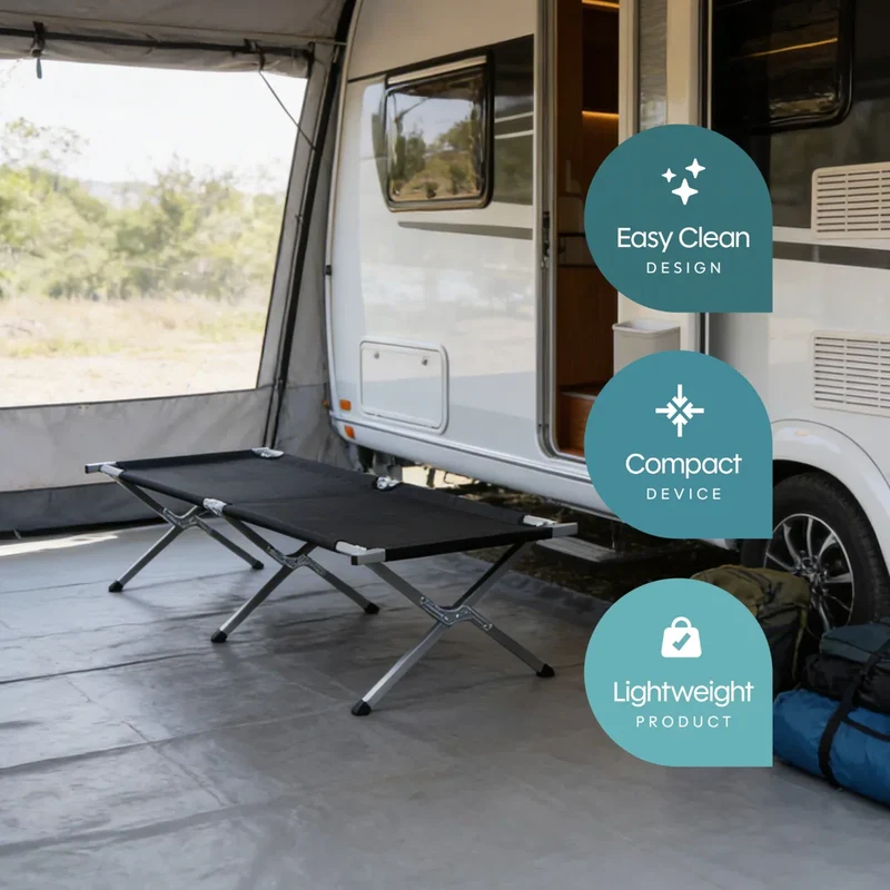 Aluminium Folding Camping Bed with Carry Bag