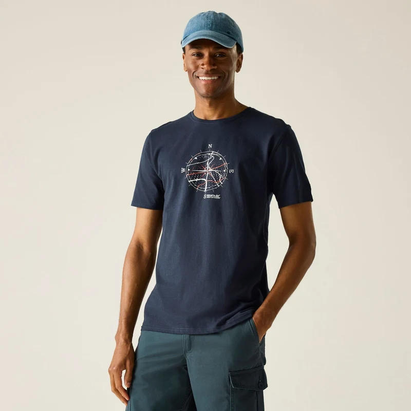 Regatta Mens Cline IX T-Shirt - Navy Compass