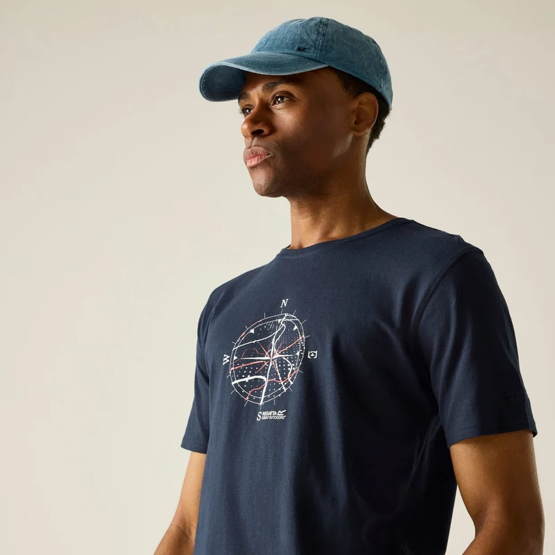 Regatta Mens Cline IX T-Shirt - Navy Compass