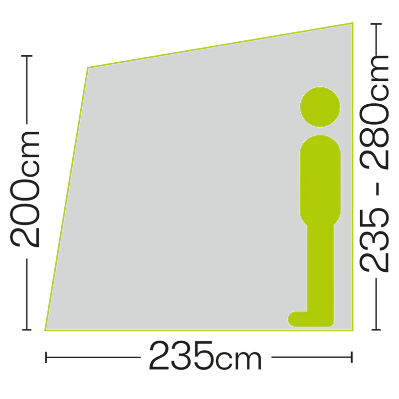 Quest Peregrine Universal Self Inflating Air Porch Awning 260cm