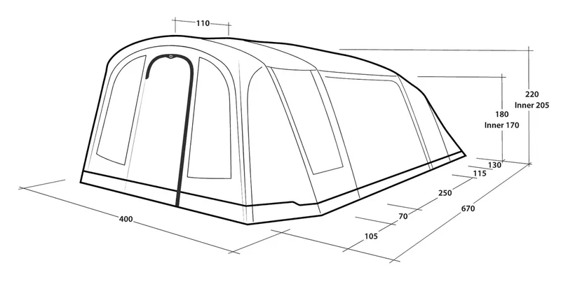 Outwell Sacramento 6 Air Tent