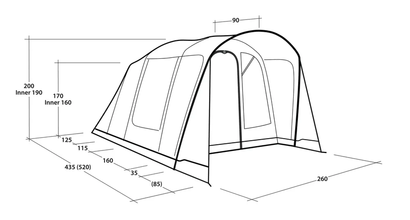 Outwell Monterey 4 Air Tent