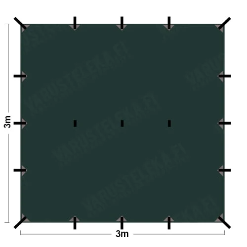 DD Hammocks 3x3 Tarp laavukangas, DD Multicam