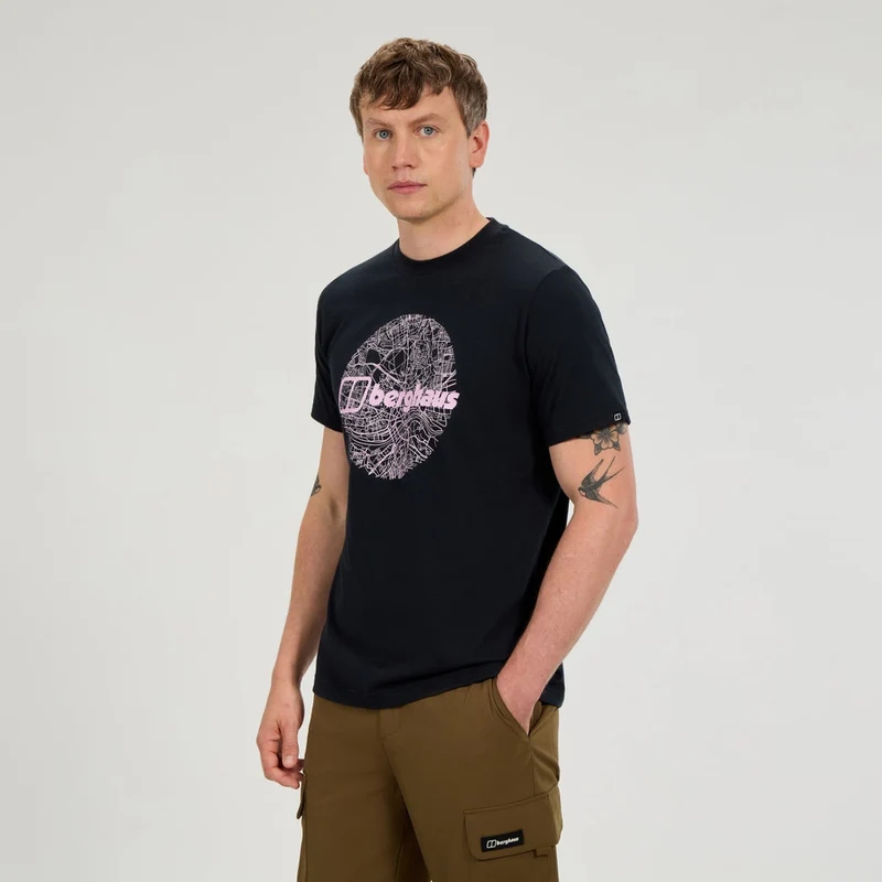 Berghaus 'Map Of The Toon' Men's T-Shirt - Black