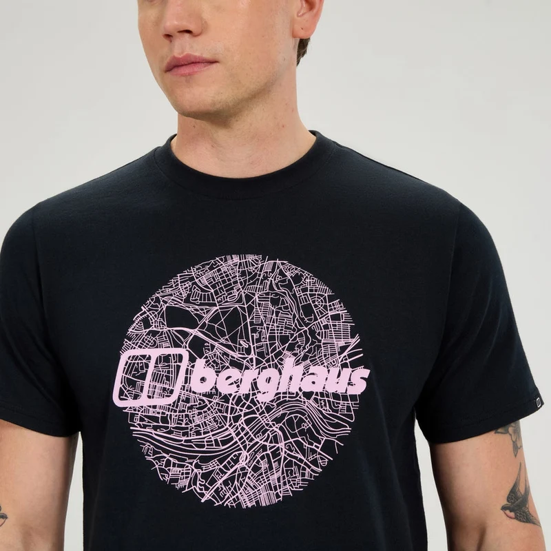 Berghaus 'Map Of The Toon' Men's T-Shirt - Black