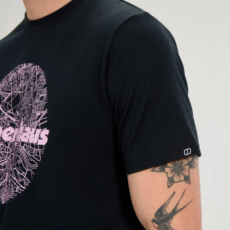 Berghaus 'Map Of The Toon' Men's T-Shirt - Black