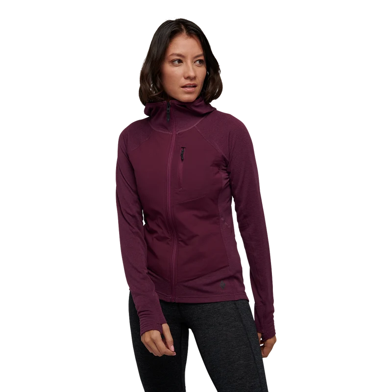 BD W's Coefficient LT Hybrid Hoody blackberry