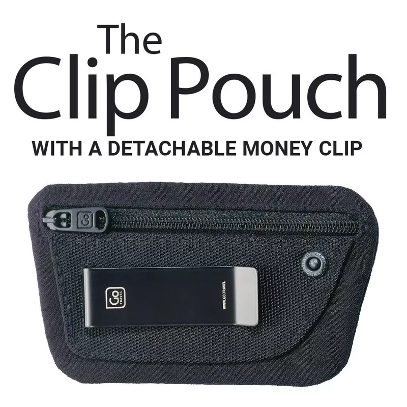 The Clip Pouch RFID Protection Wallet, Liquorice Black