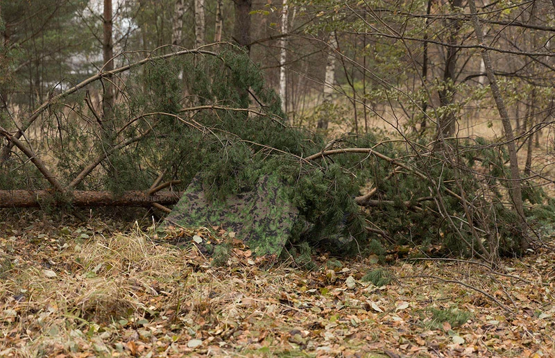 Foxa PES Net 260 verkkokangas, M05 metsäkuvio, metritavara