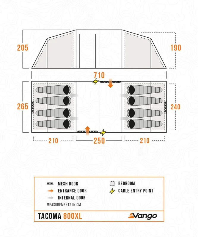Vango Tacoma 800 Tent Package (Footprint Included)