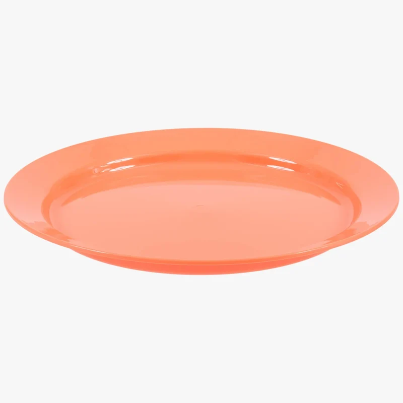 Plastic Flat Plate 25cm - Coral