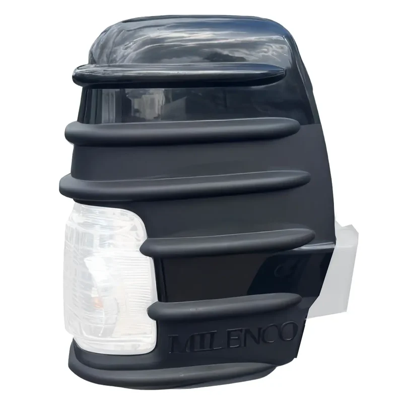 Milenco Short Arm Wing Mirror Protectors Black - Ford Transit 2014 Onwards