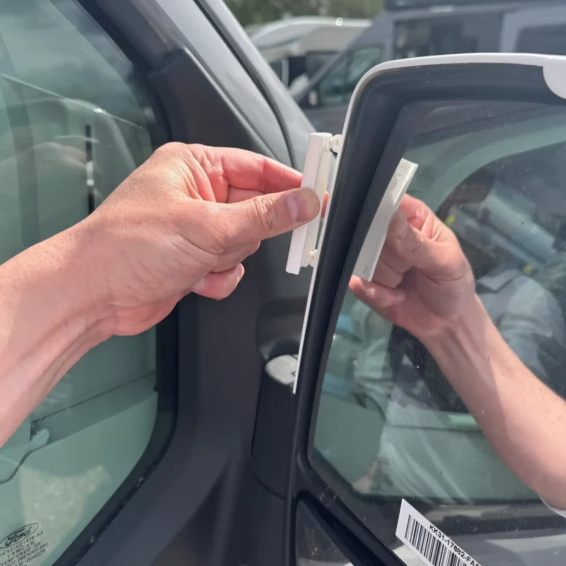 Milenco Short Arm Wing Mirror Protectors Black - Ford Transit 2014 Onwards