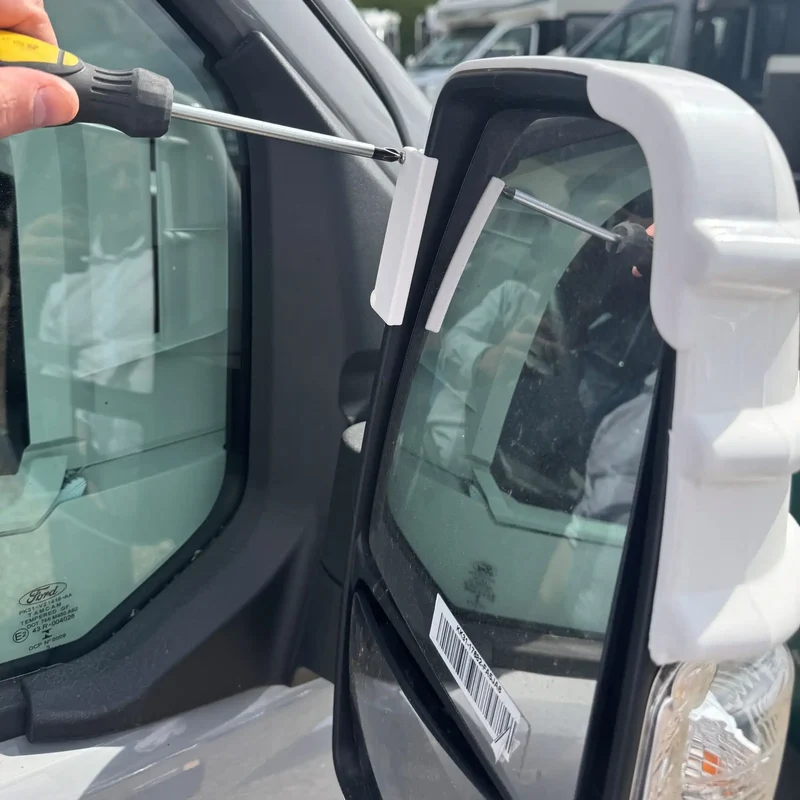 Milenco Short Arm Wing Mirror Protectors Black - Ford Transit 2014 Onwards