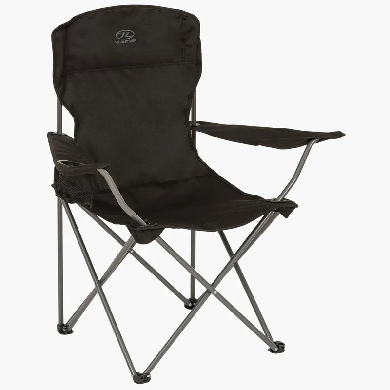 Highlander Edinburgh Camping Chair - Black