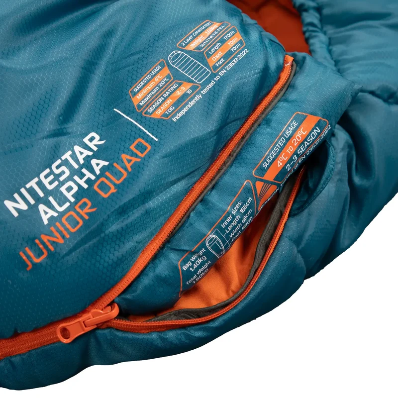 Vango Nitestar Alpha Junior Quad Sleeping Bag - Seaport Blue