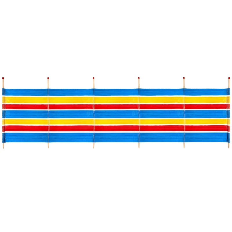 6 Pole Windbreak Tall - Multi Colour