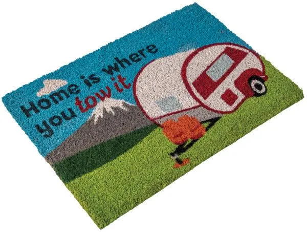 Caravan Coir Mat - Home Is Where You Tow It