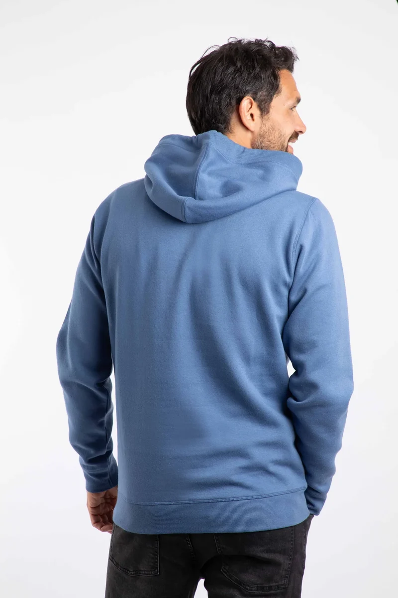 Weird Fish Bryant Men's Hoody - Mid Blue
