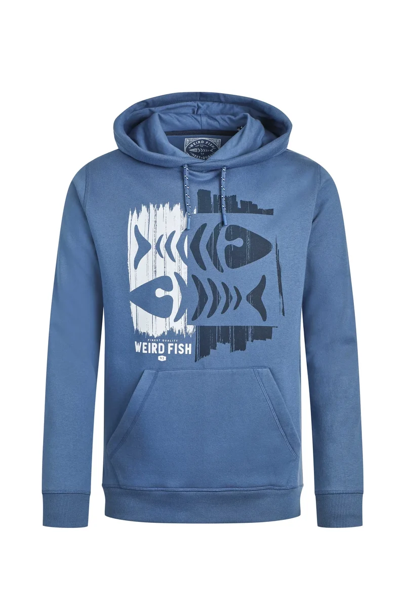 Weird Fish Bryant Men's Hoody - Mid Blue