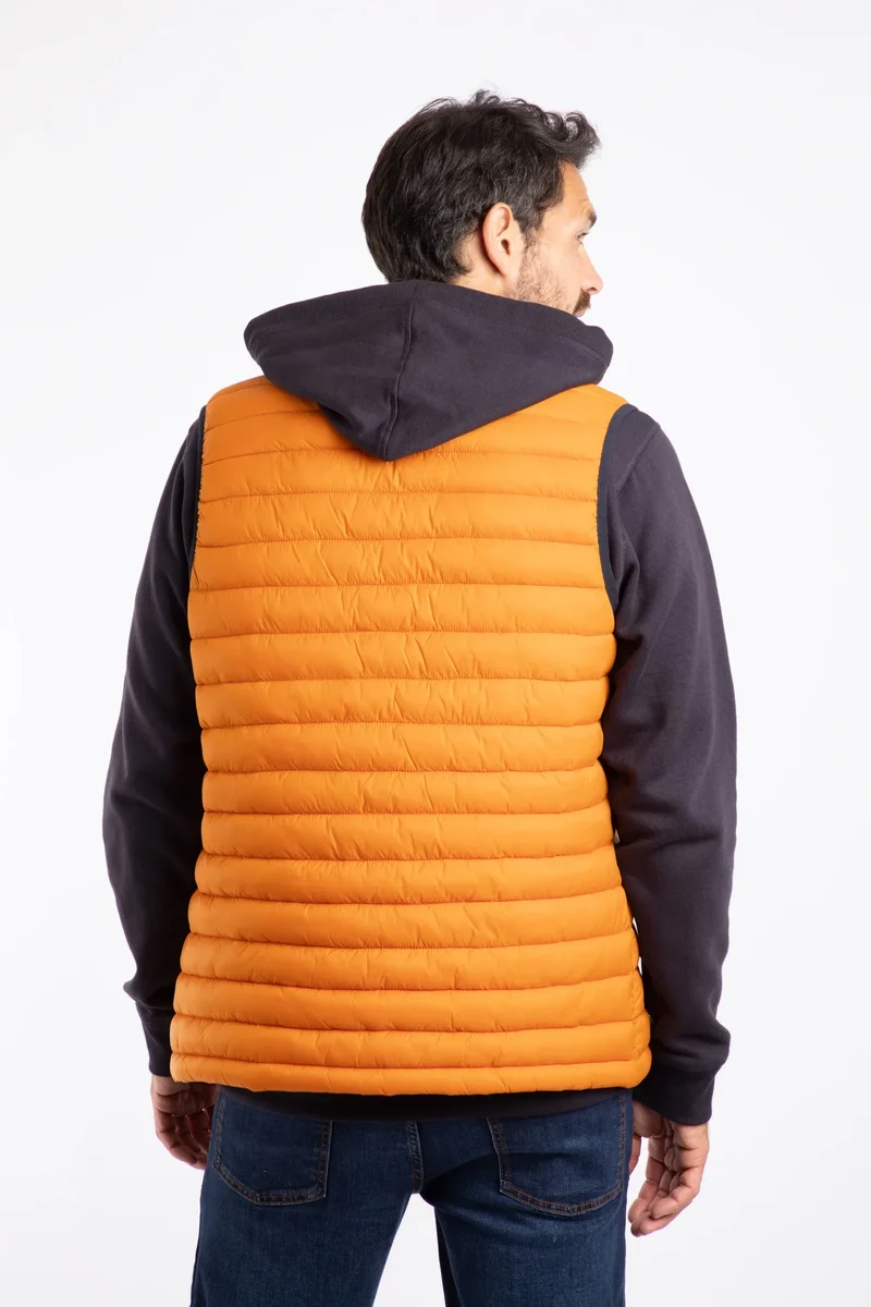 Weird Fish Langtree Men's Padded Gilet - Desert Sunset