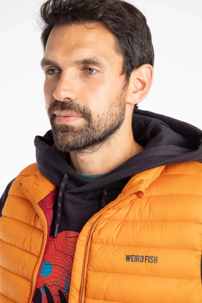 Weird Fish Langtree Men's Padded Gilet - Desert Sunset